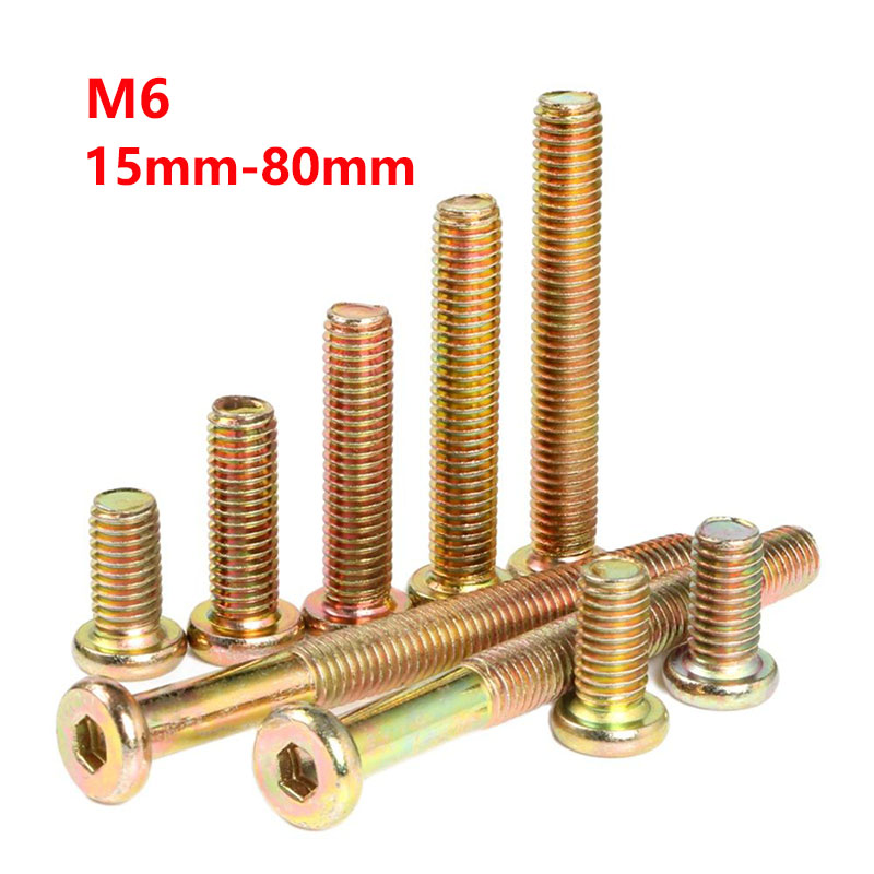 Furniture Hardware Barrel Nut - M6 Zinc Plated Hex Drive Allen