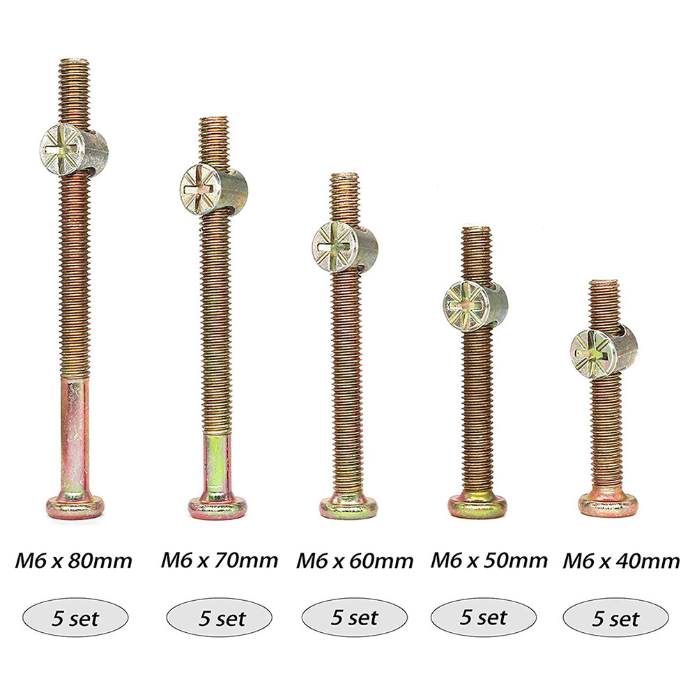 Furniture Hardware Barrel Nut - M6 Hex Socket Cap Screws With
