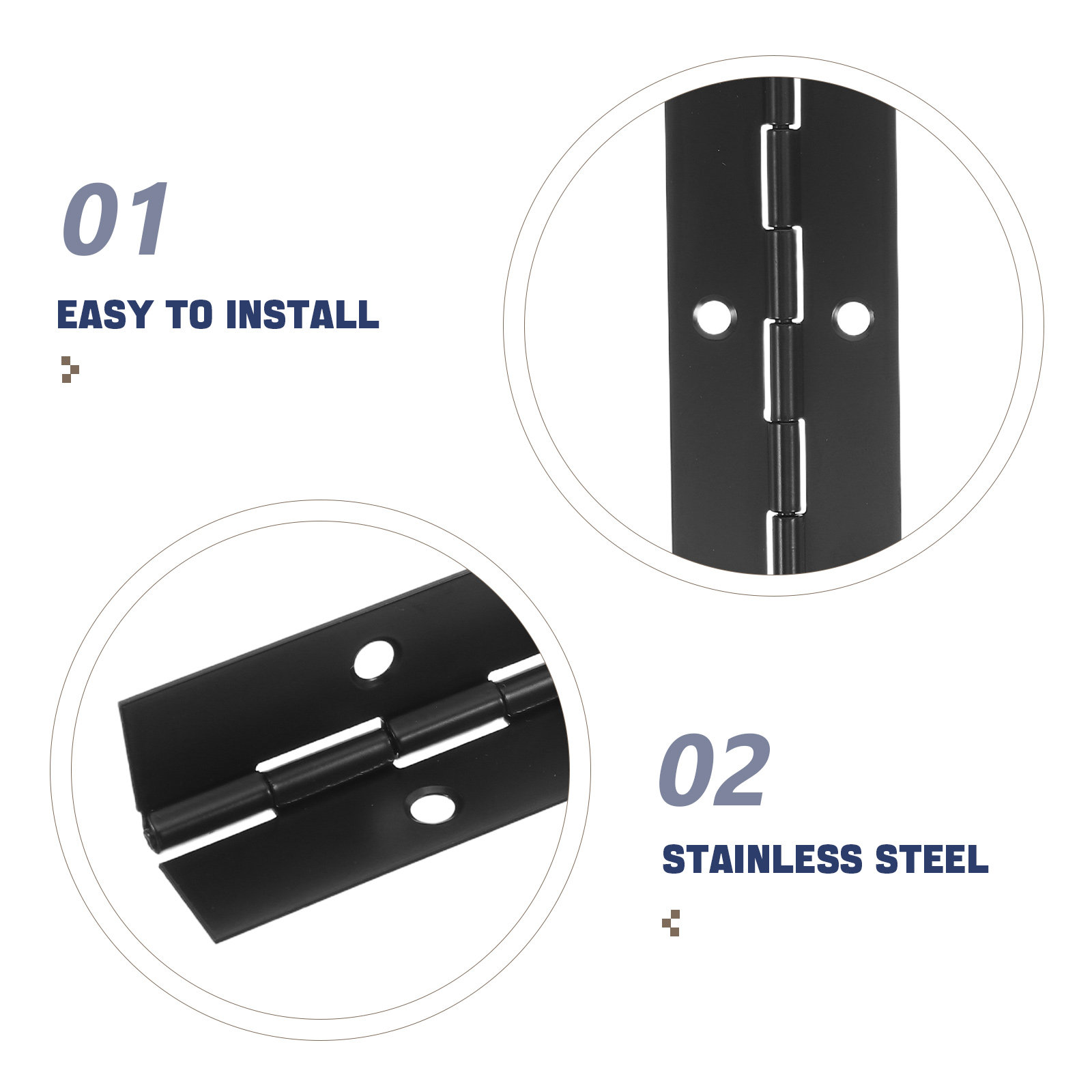 1Set Long Heavy Duty Black Con - огляд і ціна Piano Hinge Continuous