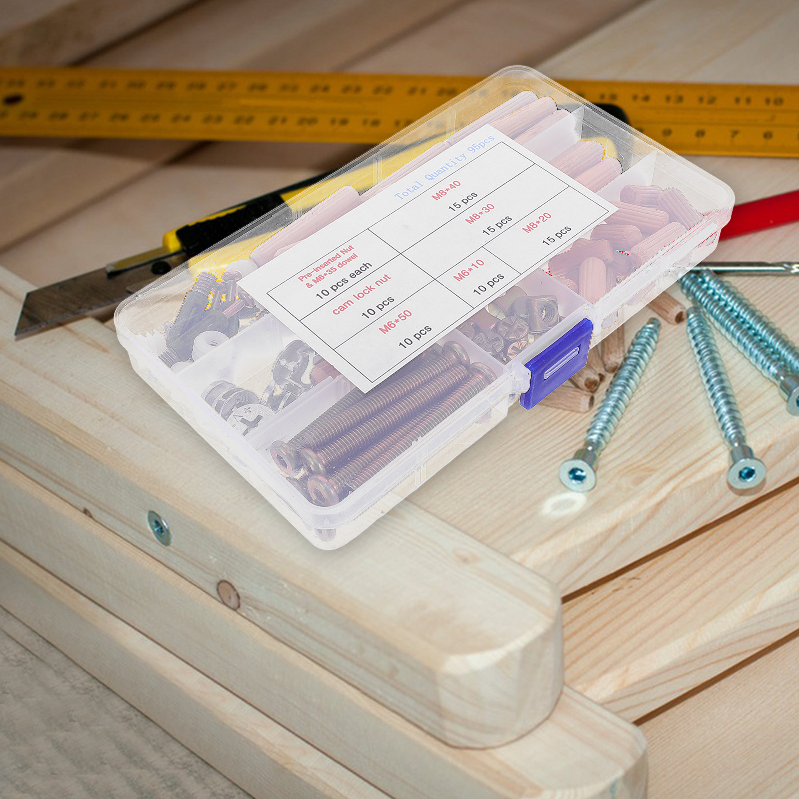 95Pcs Furniture Hardware Assor - огляд і ціна Furniture Hardware Barrel Nut