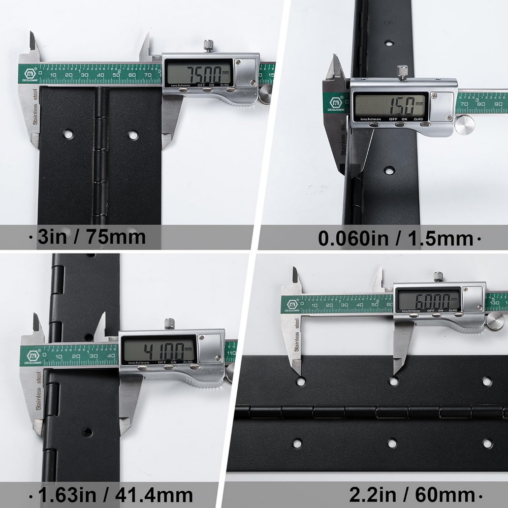 6in-20in Black Piano Hinges He - огляд і ціна Piano Hinge Continuous