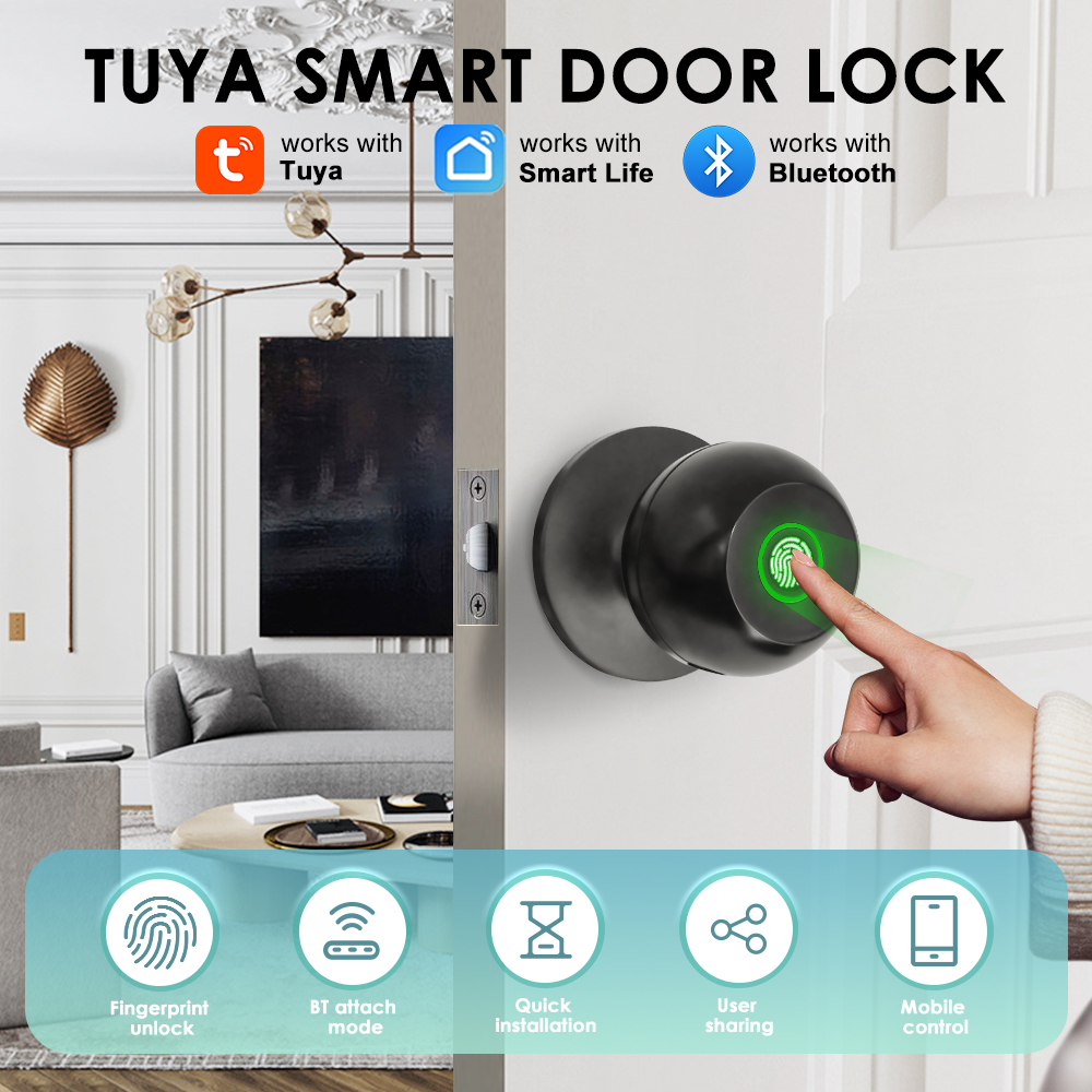 Tuya Electronic Door Lock Smar - огляд і ціна Door Handle Bar