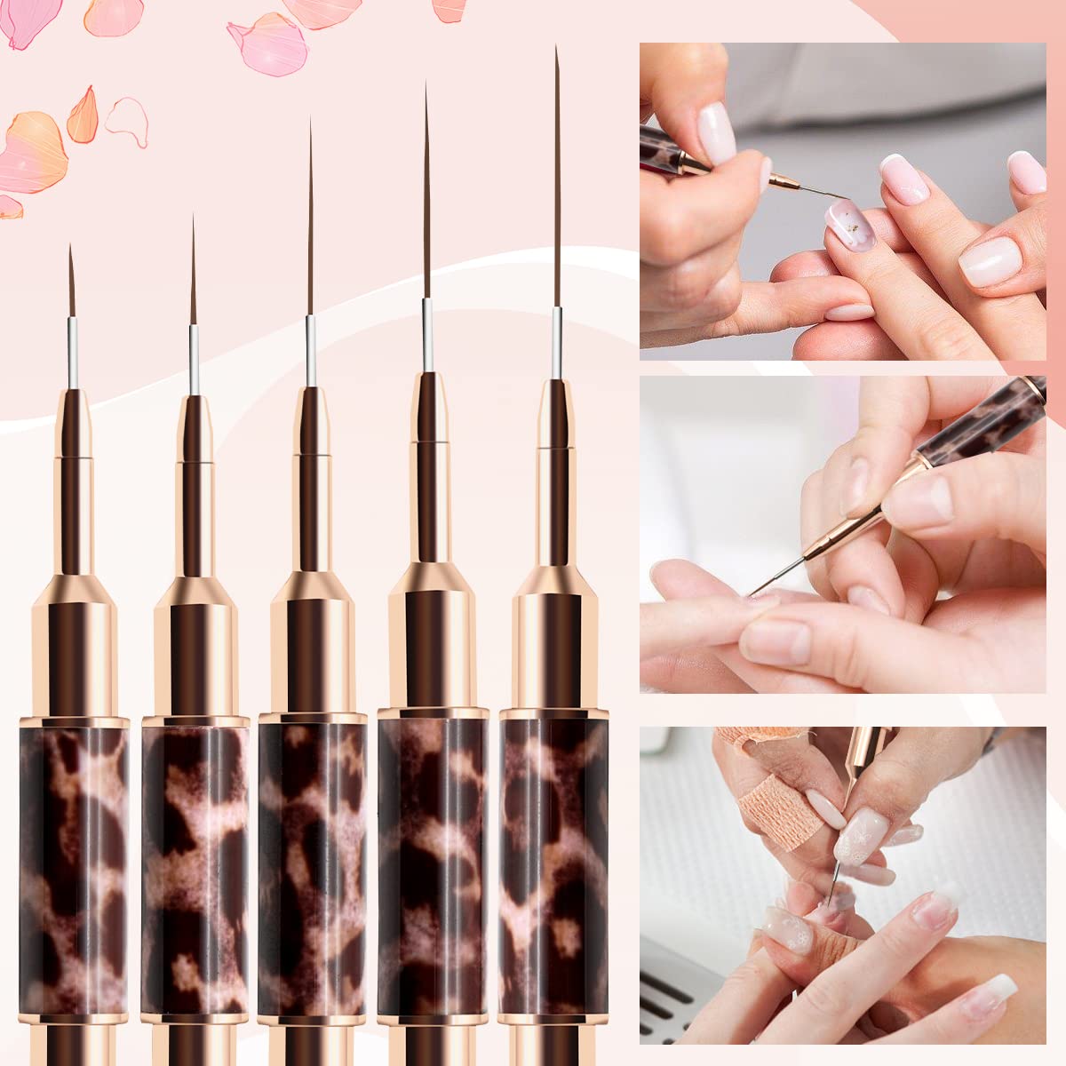 Liner Brush for Nails,5Pcs Dou - огляд і ціна Furniture Hardware Nails