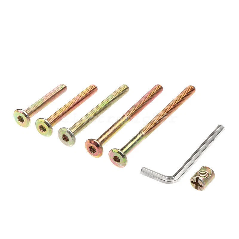 50pcs M6x40/50/60/70/80mm Crib - огляд і ціна Furniture Hardware Barrel Nut