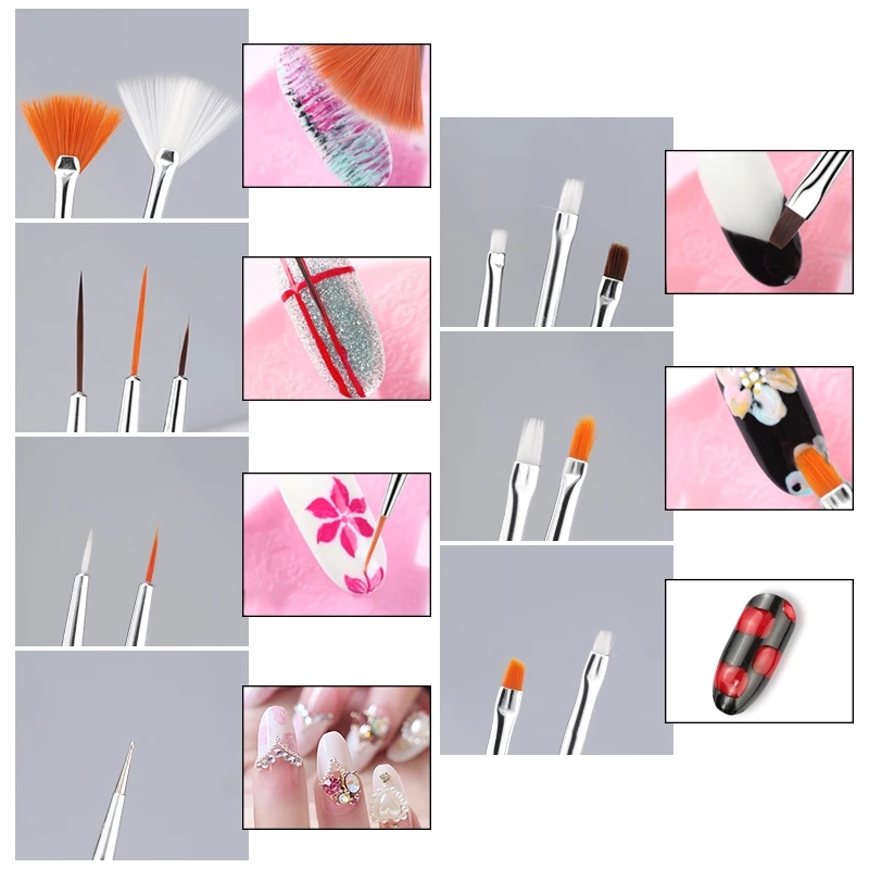 Nail Art Brush Set Gradient Li - огляд і ціна Furniture Hardware Nails