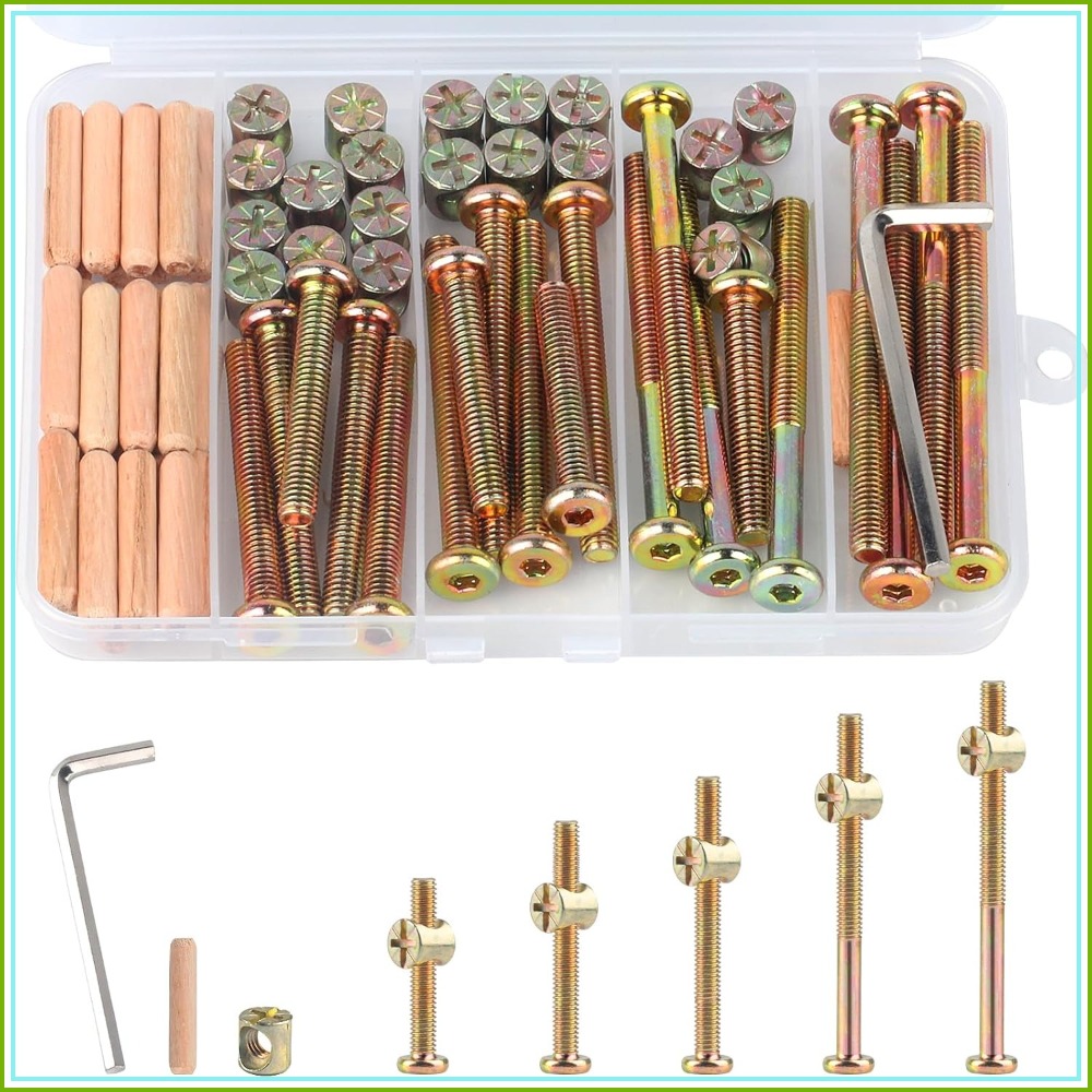 M6x40/50/60/70/80mm Crib Screw - огляд і ціна Furniture Hardware Barrel Nut