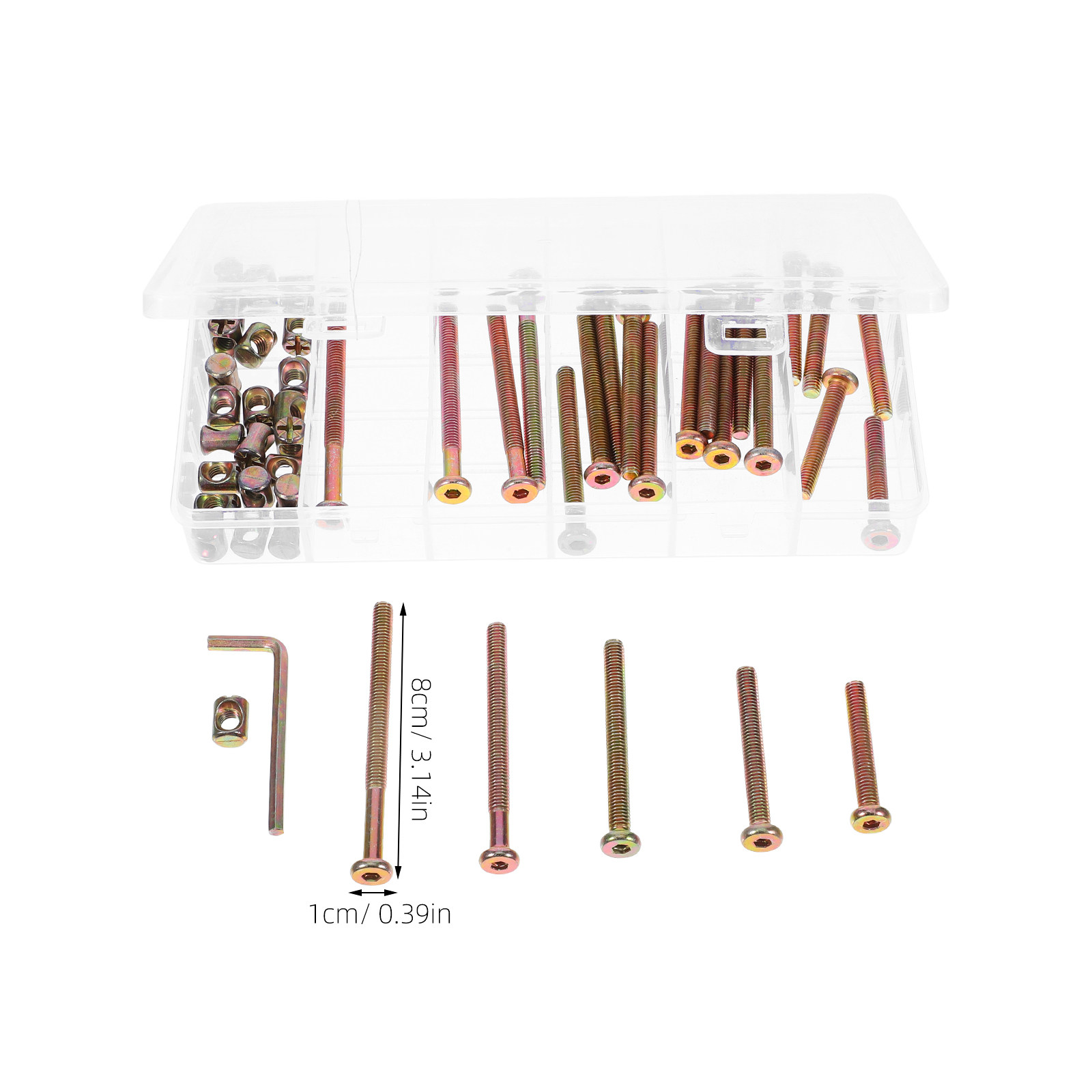 49Pcs Hex Socket Drive Screw a - огляд і ціна Furniture Hardware Barrel Nut