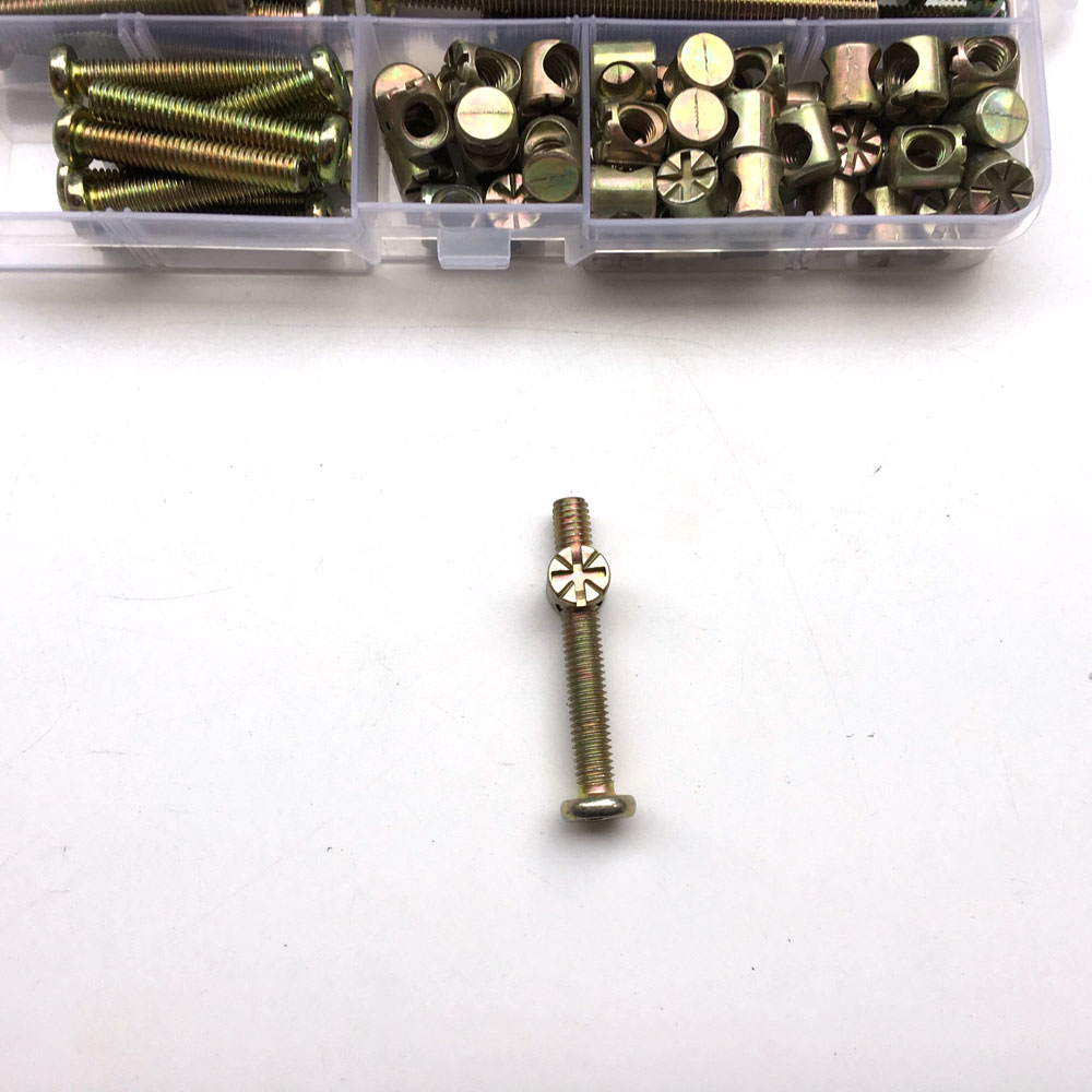 100Pcs M6 Barrel Dowel Nut Zin - огляд і ціна Furniture Hardware Barrel Nut