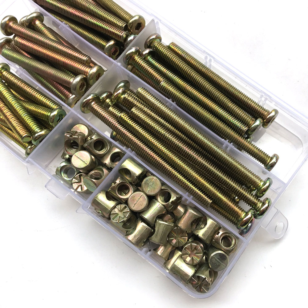 100Pcs M6 Barrel Dowel Nut Zin - огляд і ціна Furniture Hardware Barrel Nut