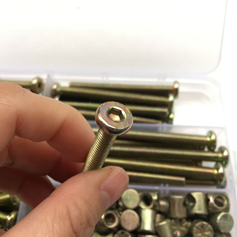 100Pcs M6 Barrel Dowel Nut Zin - огляд і ціна Furniture Hardware Barrel Nut