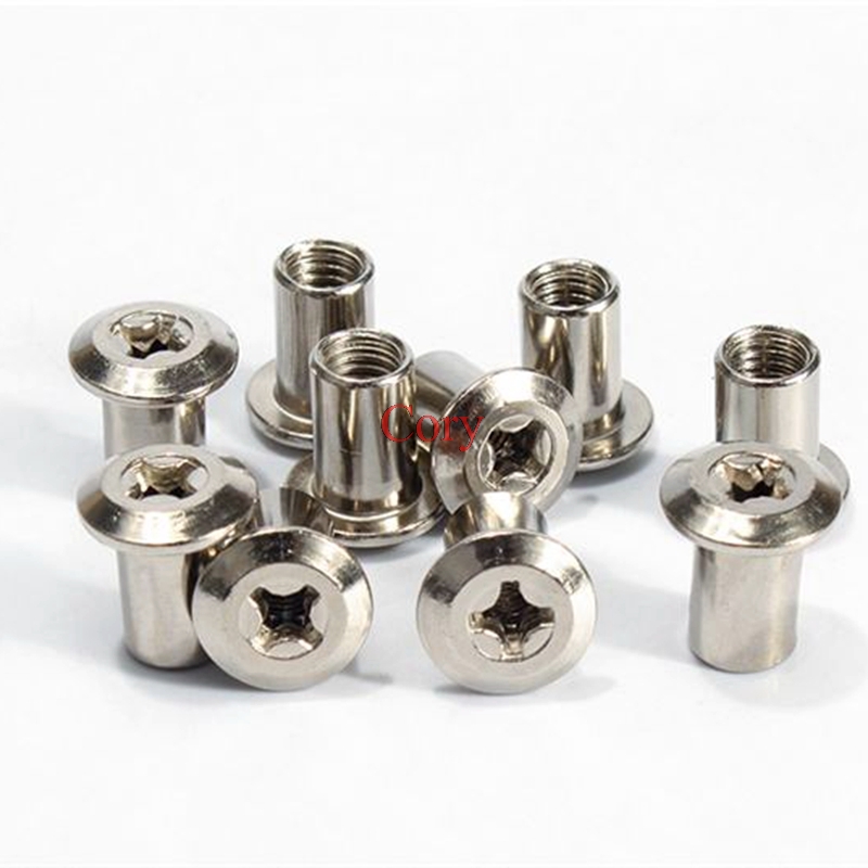 10pcs 6mm Barrel Nut Flat Head - огляд і ціна Furniture Hardware Barrel Nut