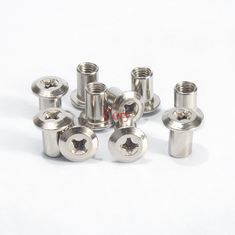 10pcs 6mm Barrel Nut Flat Head - огляд і ціна Furniture Hardware Barrel Nut