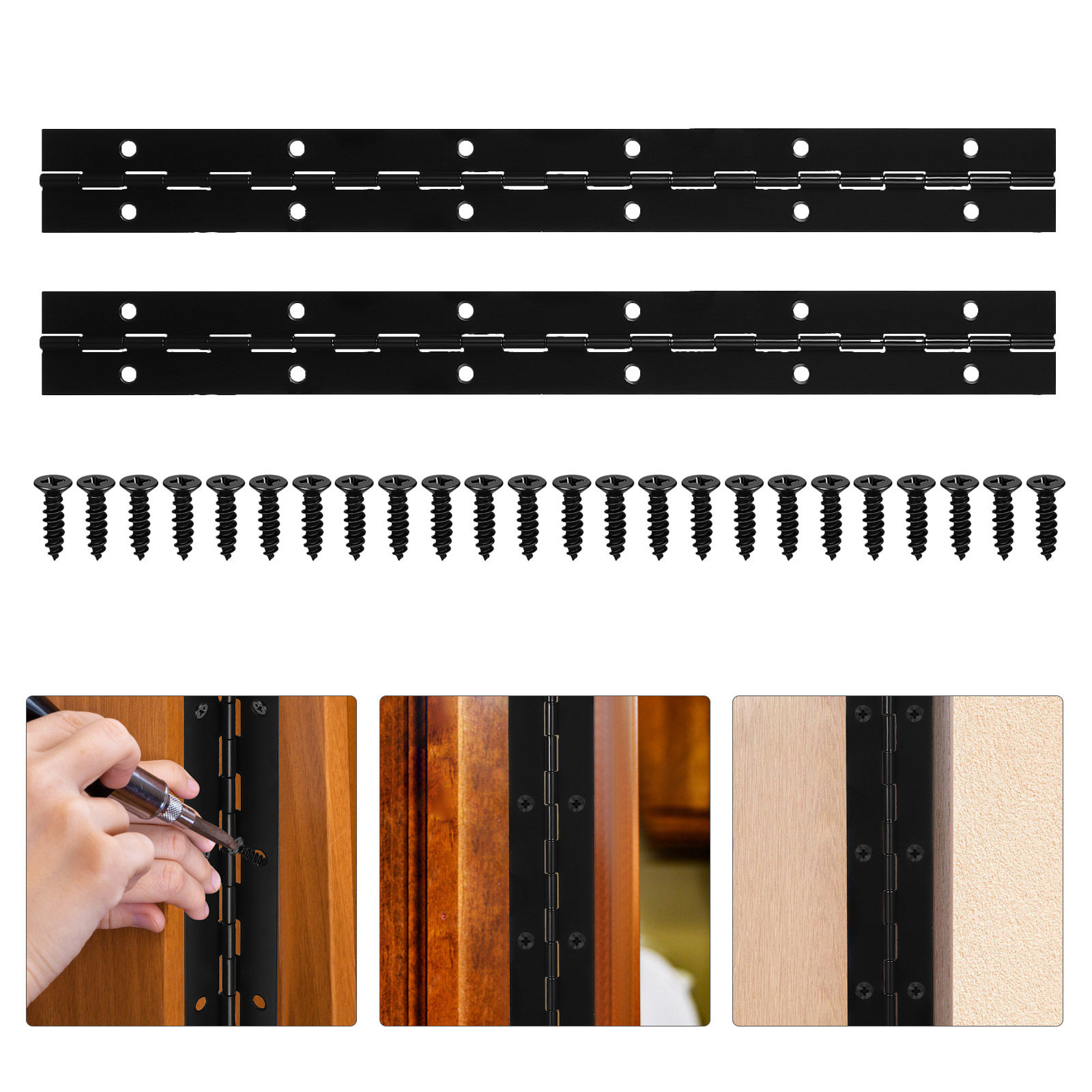 1Set Black Stainless Steel Hea - огляд і ціна Piano Hinge Continuous