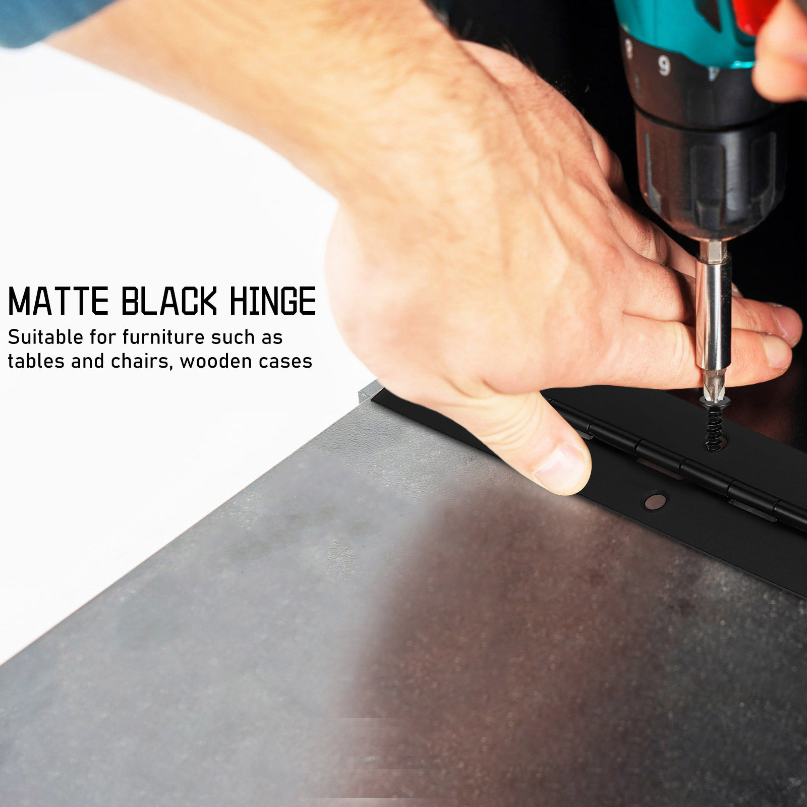 1Set Black Stainless Steel Hea - огляд і ціна Piano Hinge Continuous